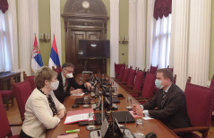 9 April 2021 The Chairperson of the European Integration Committee in meeting with the Head of the Political Section of the EU Delegation to Serbia
